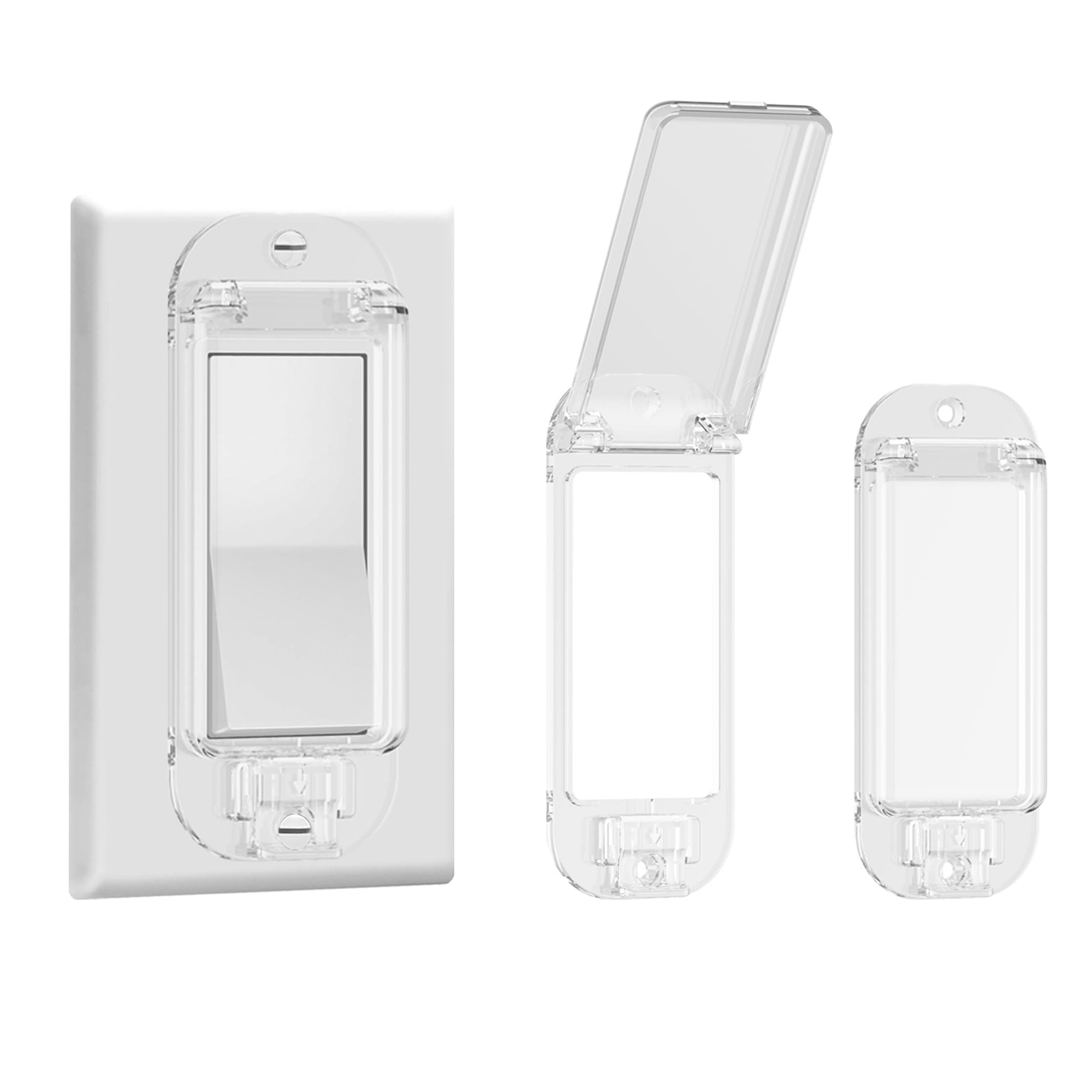 Photo 1 of (2 Pack) Light Switch Guard Cover,Light Switch Plate,ChildProof Wall Switch Guard Keeps Lights or Switches from Being Accidentally Turned ON or Off, Rocker Style