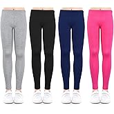 ZukoCert Girls Leggings Multipack - Soft Comfortable Athletic Leggings for Girls 4-12 Years