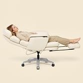 FLEXISPOT HC4-Pro Reclining Office Chair with 90-165° Infinite-Level, Beige | Lounge Chair Indoor with Footrest, Easy Wired C