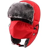 Winter Boy Trapper Trooper Hat Outdoor Warm Girls Ski Cap Windproof Mask Ear Flaps Hats for Kids