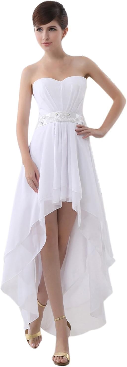 Sarahbridal Women's Tulle Hi-Low Beading Prom Dresses Evening Homecoming Cocktail Gowns