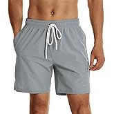 HODOSPORTS Mens Swim Trunks 7" Quick-Dry Swim Shorts with Mesh Lining and Pockets