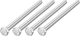 METALLIXITY Hex Bolts M8-1.25x120mm 4Pcs 304 Stainless Steel Coarse Threaded
