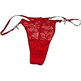 Victoria's Secret Twinkle Bow Lace Thong Panty Color Red New