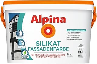 Alpina Farben Silikat Fassadenfarbe 10 L weiß matt