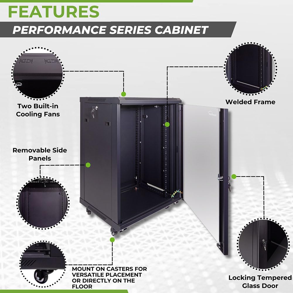 Mua NavePoint 15U Server Cabinet Wall Mount Rack Enclosure with Caster ...