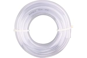 DERPIPE Clear Vinyl Tubing - 3/8" ID 1/2" OD PVC Tube Food Grade Flexible Plastic Pipe Hose for Homebrewing, Siphon Pump 3 Meters(10ft) Length