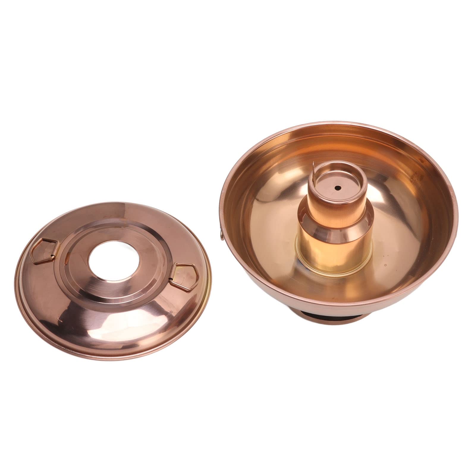 Charcoal Hotpot, Stainless Steel Chinese Charcoal Hot Pot with Reinforced Handles Dry Ice Hot Pots Single Person Small Hotpot for Induction Cooker, Gas Cooker, Electric Cooker