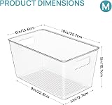 Vtopmart Clear Plastic Storage Boxes 4 Pack with Handles BPA Free view 2
