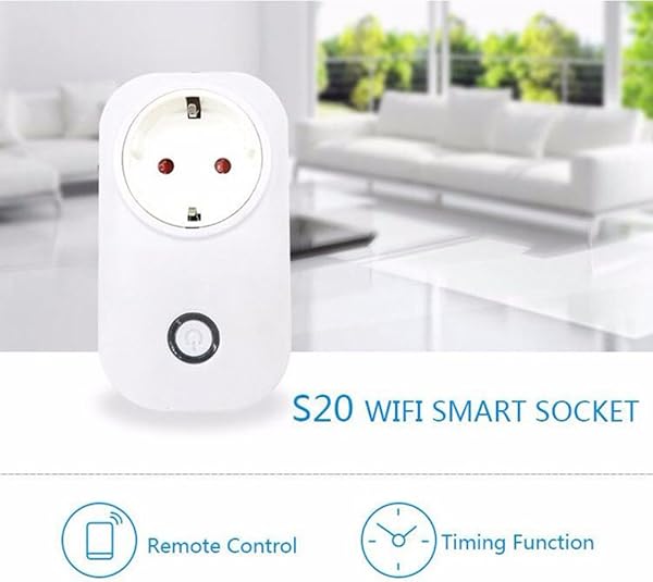 S20 Telfono Wifi Mando a distancia inalmbrico Smart Home Socket de alimentacin EU US UK Para Sonoff