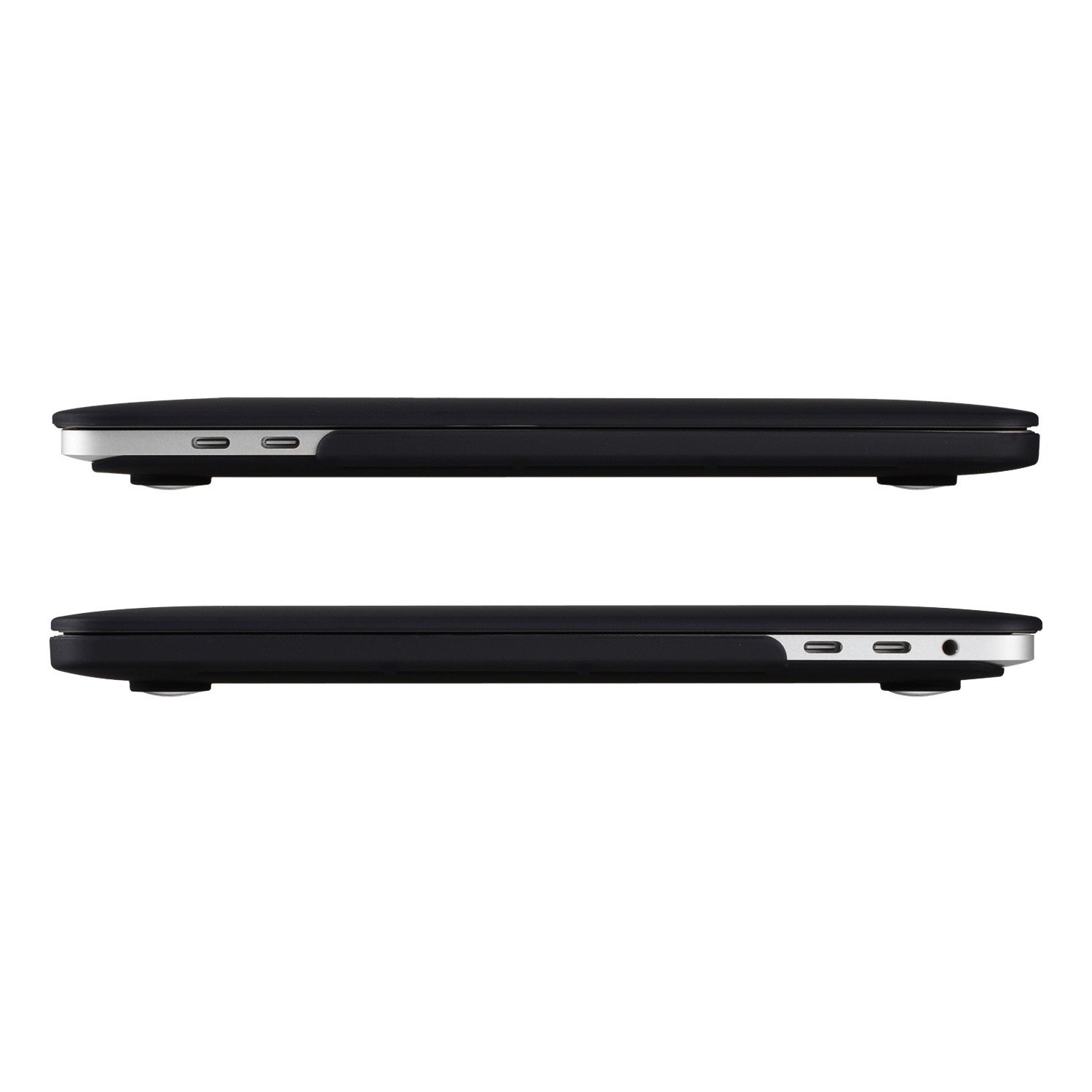 UESWILL Compatible with MacBook Pro 15 inch Case 2019 2018 2017 2016 Model A1990 A1707, Smooth Matte Hard Case for MacBook Pro 15 inch with Touch Bar & USB-C + Microfibre Cleaning Cloth, Black