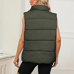 Century Star Army Green Puffer Vest for Women's