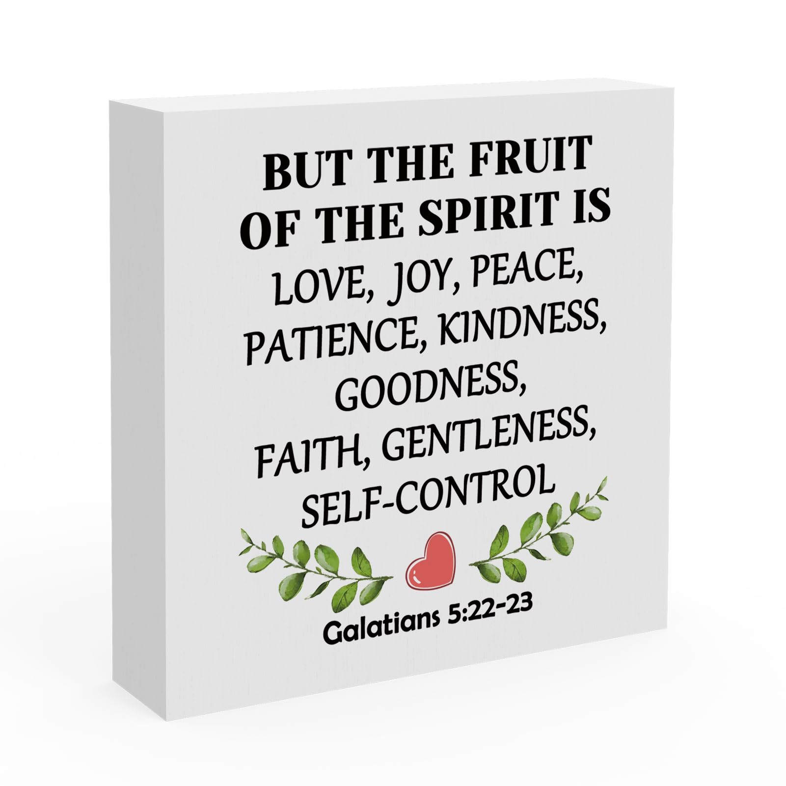 Bible Verse Gift for Christian Religious Gifts for Women Men Wooden Box Signs for Office Home Inspirational Presents for Friend Daughter Sister Coworker Mum Grandma Desk Decor