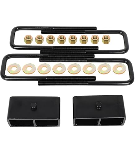 2" Rear Lift Kit For 1994–2001 Dodge Ram 1500 2WD – Blocks With U-bolts (Left & Right)