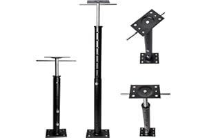 NAXVIO House Jacks for Leveling, Adjustable Jack Post 19" -38" Basement Floor Jack, Screw Floor Jack Post Supports Stabilizer Jacks for House Foundation, Stairs, Porches, Roof Beams