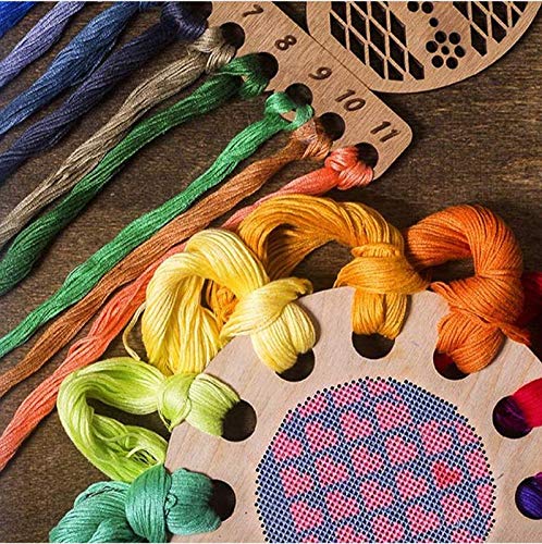 Yarn Separator for organizing Your Yarns for Knitting. Themed in The Form of Heart with Butterfly and Rose.