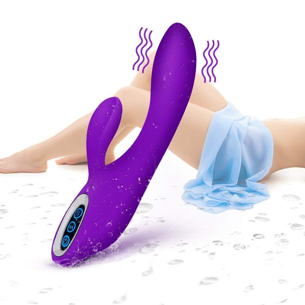 G Spot Rabbit Dildo Vibrator Vagina Dual Motor Clitoris Stimulator Rechargeable Waterproof Silicone Massager Adult Sex Toys for Women Couples Set