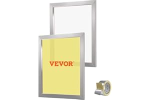 VEVOR Screen Printing Kit, 2 Pieces Aluminum Silk Screen Printing Frames, 20x24inch Silk Screen Printing Frame with 160 Count Mesh, High Tension Nylon Mesh and Sealing Tape for T-Shirts DIY Printing