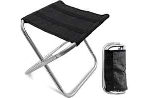 YWHWXB Camping Stool with Thickened Tube Frame, Portable Folding Camp Stool with Carry Bag, Waterproof Small Seat for Outdoor