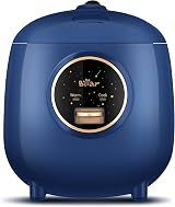 Bear Small 2 Cup Rice Cooker Steamer One Touch Keep Warm Blue view 1
