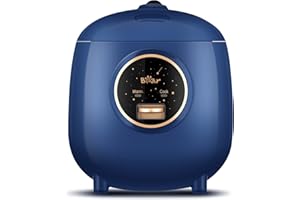 Bear Mini Rice Cooker 2 Cups Uncooked, 1.2L Portable Non-Stick Small Travel Rice Cooker, One Button to Cook and Keep Warm Fun