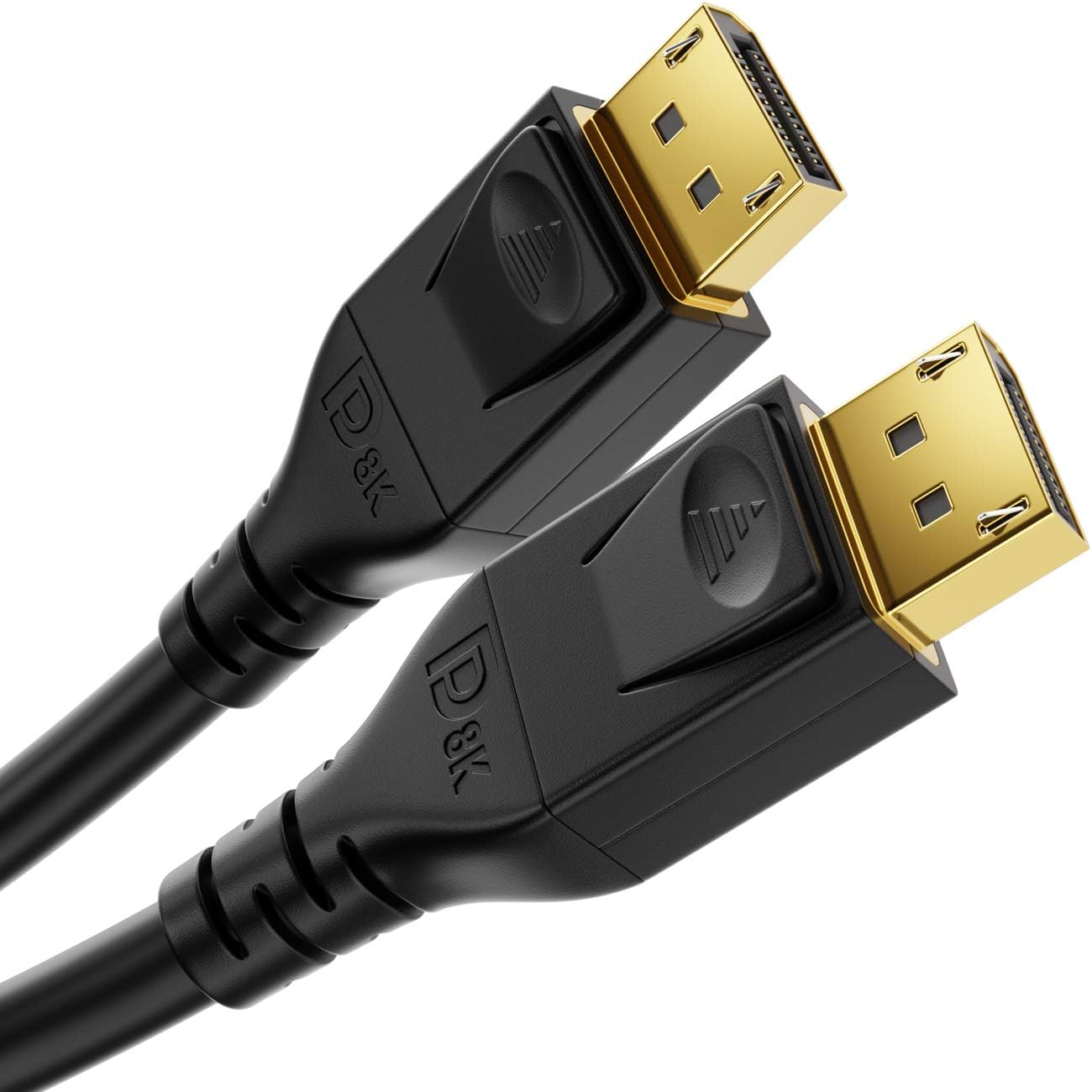 deleyCON 4m (13.12 ft.) Display Port (Interconnecting DPs) Cable 4K 8K UHD 1.4 HBR3 DSC HDR 10 Transmission Rates of up to 32.4 Gbit/s UHD with 8K@60Hz or 4K@120Hz - Black