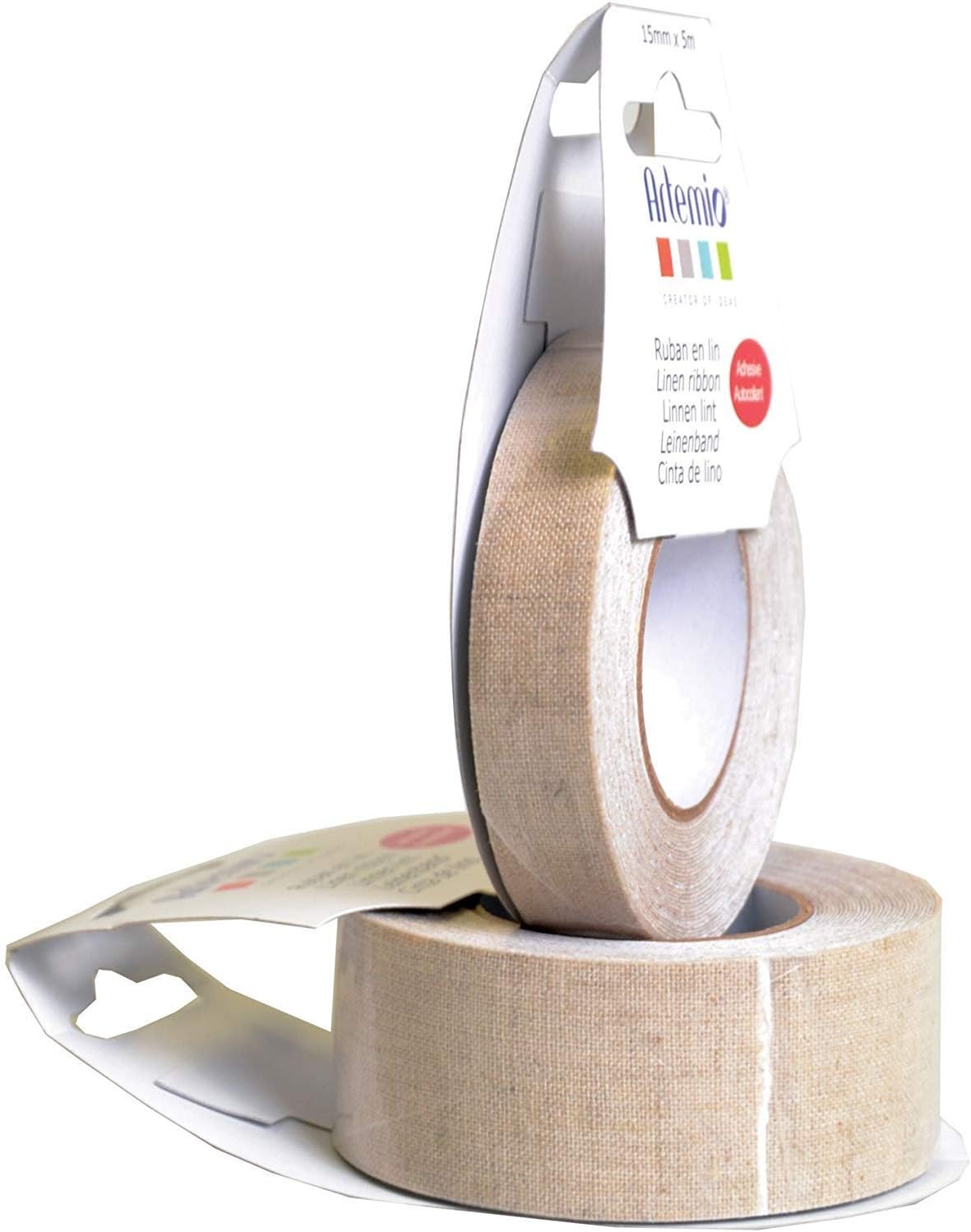 Artemio 30 mm x 5 m Linen Ribbon, Beige, 3 cm x 5 m