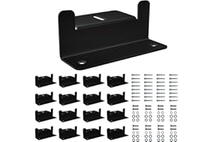 D&ONEHOS Solar Panel Mounting Z Brackets Lightweight Aluminum Corrosion-Free Construction for RVs, Trailers, Boats, Yachts, Wall and Other Off Gird Roof Installation, 16 Units per Set,Black
