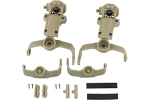 Hearangel 2.0 Version ARC Adapter for Comta II/III Tactical Headset Compatible with MLOK/Fast ARC/Wendy Helmet Mounting(Tan)