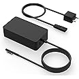 Surface Pro Laptop Charger 65W Compatible with Microsoft Surface Charger, Surface Pro 10,9,8,7+,7,6,5,4,3,X, Windows Surface Laptop 6,5,4,3,2,1,Surface Book Go Tablet,Support 44W,36W,8FT Cord