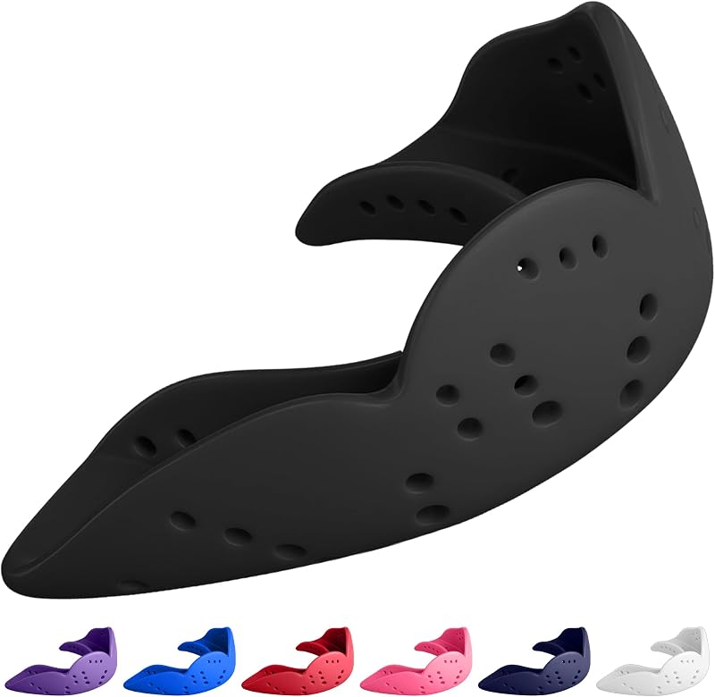 SISU Aero Charcoal Black Ultra Thin Mouth Guard Medium 5'6"