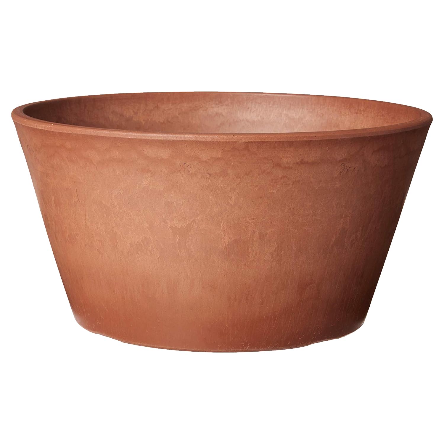 Arcadia PSW Pot TD25TC Collection Shallow Bulb Pan Planter for Succulents, Bonsai, Fairy Gardens, Herbs, Terra Cotta Color, Plastic Stone Wood, 10 by 5-Inch