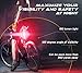 Bicycle Tail Light with USB Rechargeable,(New Design by Xawy)Ultra Red and Blue Bright 6 Modes In One Rear LED Safety Strobe Flashing Light Compatible With Bikes, Helmets, Bags