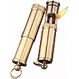Ambrogio.L Vintage Lighter Wheel Kerosene Lighter Trench Copper Old Fashioned Petrol Oil Brass Fire Starter