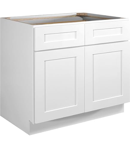 Quicklock RTA Base Cabinet End Panel - Raw Maple, Shaker Style, Made In USA, Soft Close (Right Side)