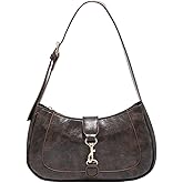 RoseSeek Women's Retro Vintage Zipper Shoulder Bag Adjustable Strap Elegant Underarm Purse Hobo Handbags
