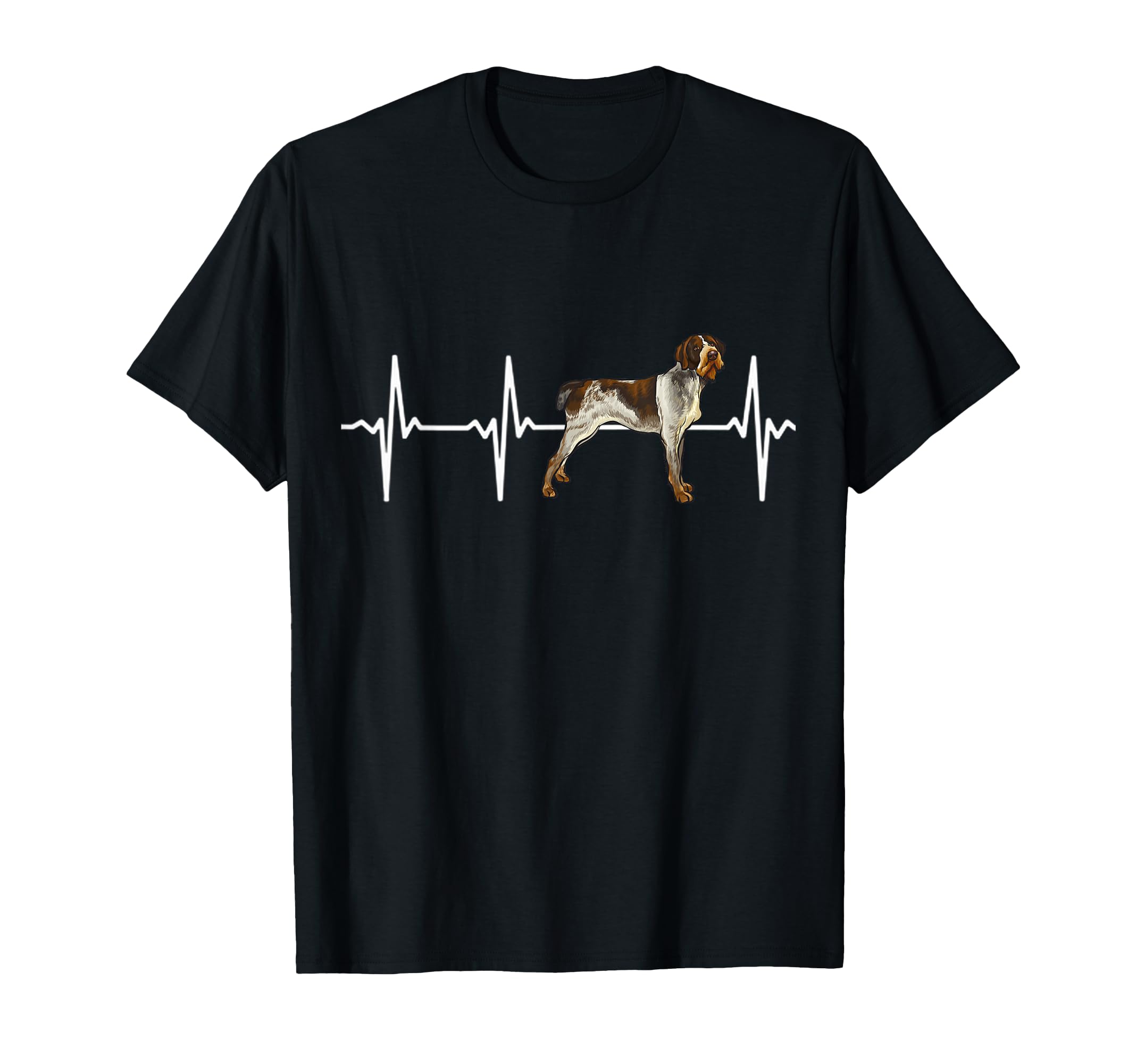 German Wirehaired Pointer Heartbeat Love My Dog T-Shirt