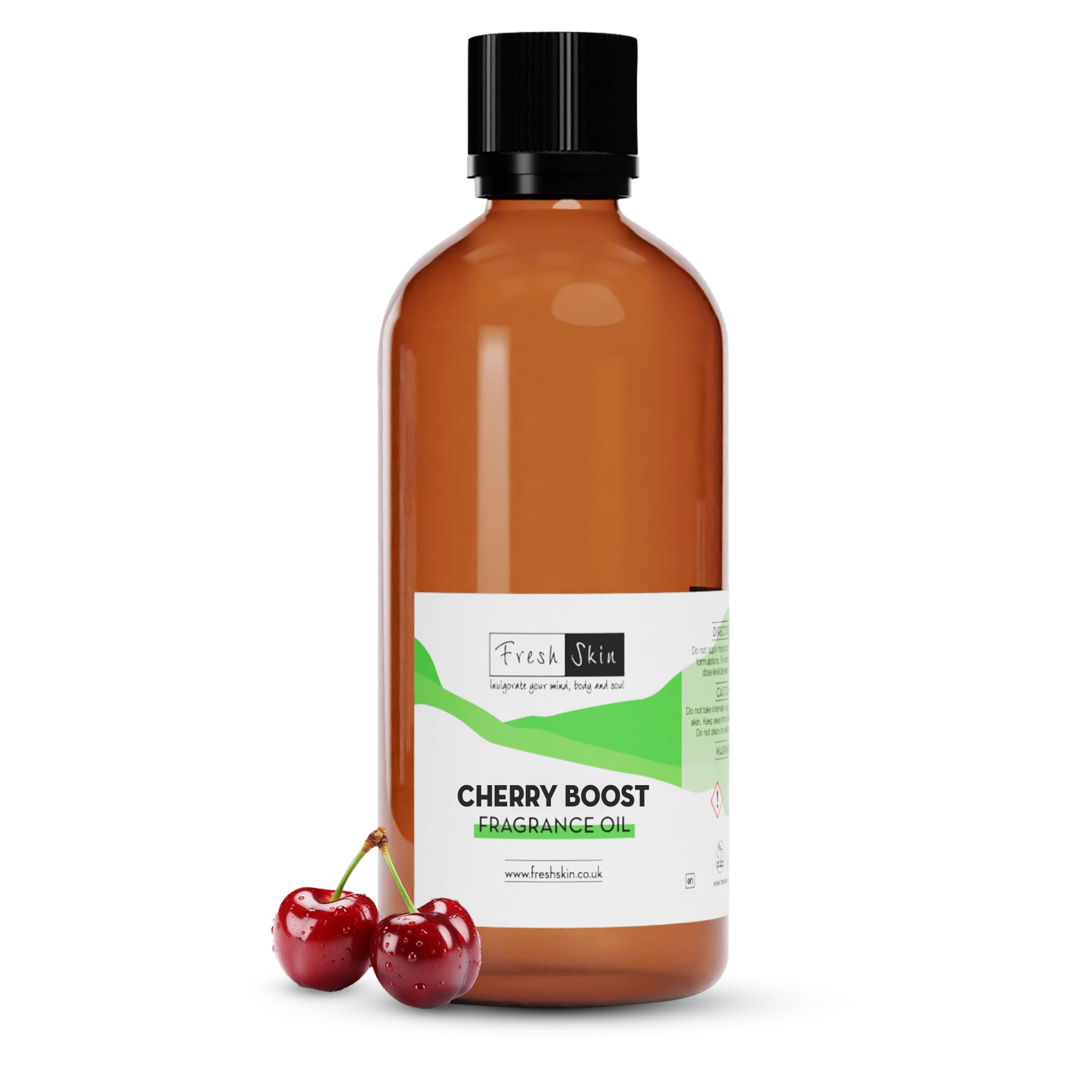 freshskin beauty ltd | Cherry Boost Fragrance Oil 100ml - Candles, Bath Bombs, Soap Making, Reed Diffusers & Wax Melts - Cosmetic Grade - Vegan Friendly