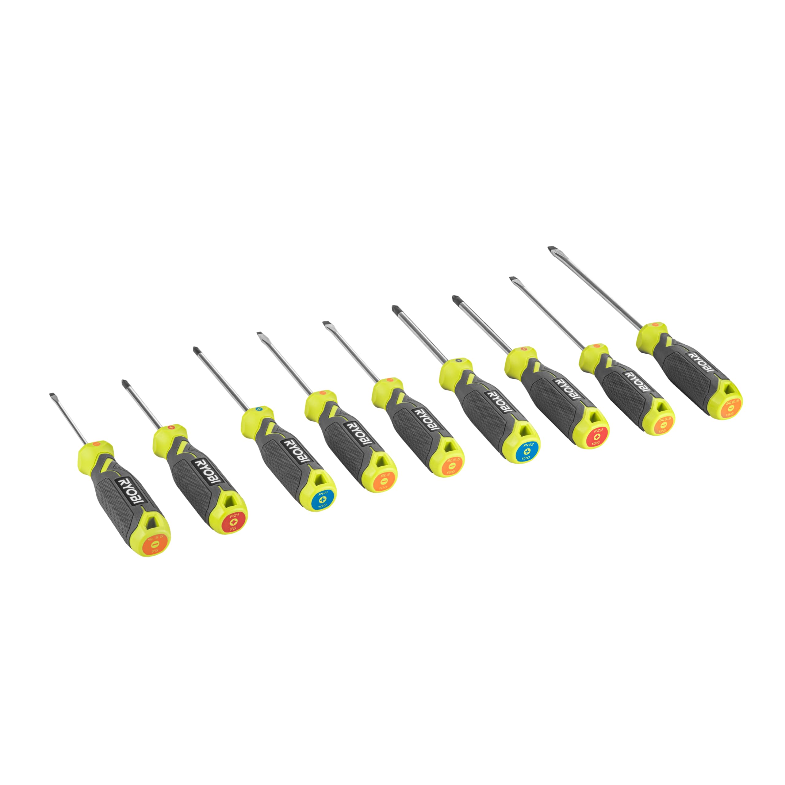 Ryobi RHSDS9PC Magnetic Screwdriver Set (9 Pieces)