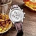 SONGDU Mens Fashion Business Casual Multifunction Chronograph Quartz Wrist Watch Leather Band – Brown