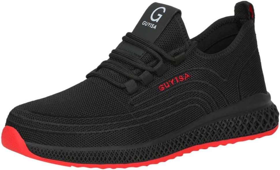 Men’s Athletic Safety Boots Steel Toe Leisure Work Shoes Breathable Hiking Ankle Sneakers