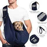 Adiwo Dog Carrier Bag Sling Small Medium Dogs Cats Adjustable Shoulders view 3
