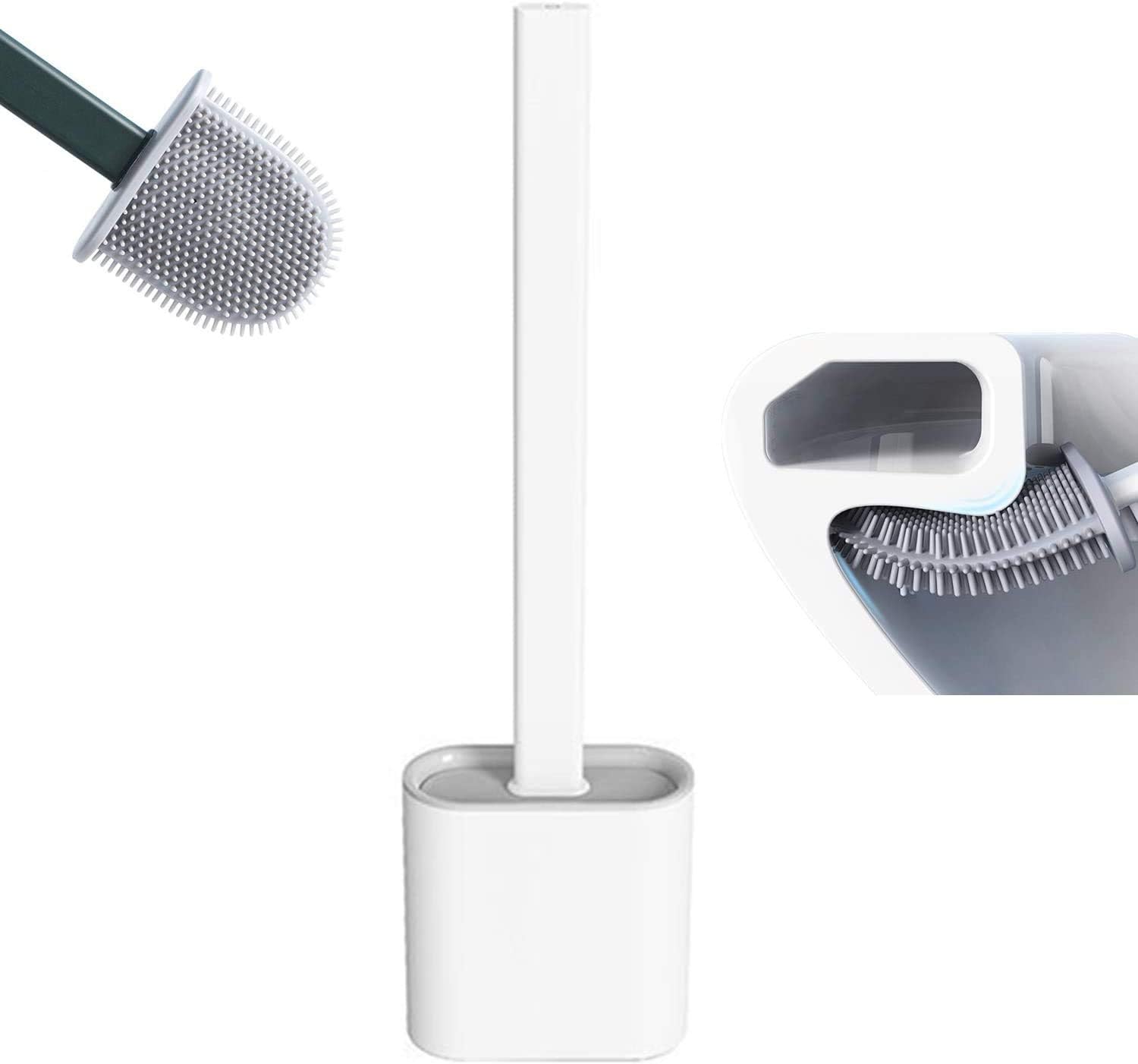 EKMON Silicone Toilet Brush, Bathroom Silicone Toilet brushes and