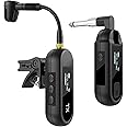 YXG Wireless UHF Saxophone Microphone System, Clip-On Instrument Microphone for Sax and Trumpet, Preset EQ & Echo Level 100 Ft Transmission Rechargeable Compact Transmitter and Receiver 8 Hours