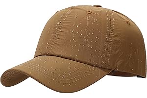 MALAXLX Waterproof Baseball Cap for Men Women Breathable UPF50+ Sport Outdoor Caps Quick Dry Adjustable Rain Hat