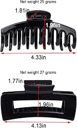 WUBAYI 8Pcs Claw Clips for Women & Girls - Thick Hair, Non-Slip, Strong Hold view 2