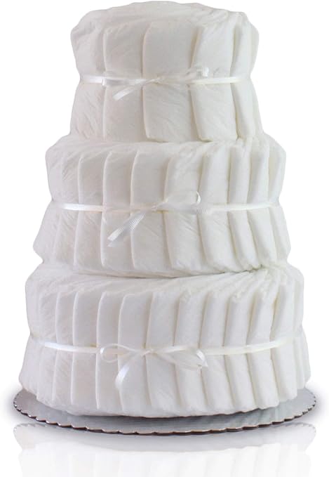 all white diapers for diaper cake
