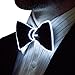 NEON NIGHTLIFE Light Up Bow Tie, White Men's Glow in the Dark LED Tie