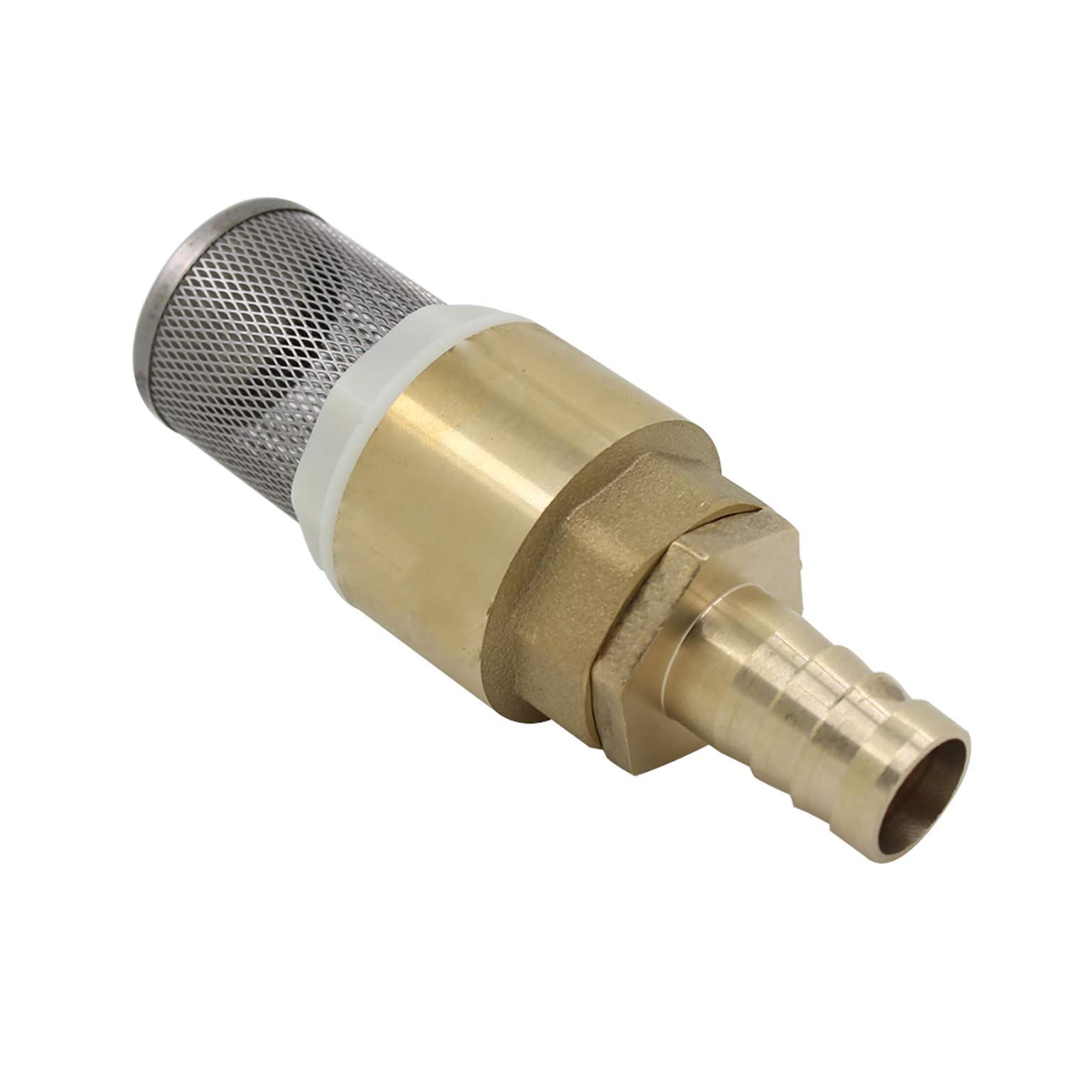 Filter Foot Valve 1/2 3/4 1 inch with Hose conector 12 16 19mm - Foot Valve Strainer for Pump (Thread 3/4 inch + Hose Connector 16mm)