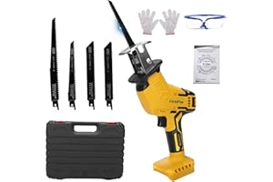 FormiPow Reciprocating Saw for DeWalt 20V Battery, 3000 SPM Cordless Sawzall with 4 Saw, Tool-Free Blade Change, Safety Lock 